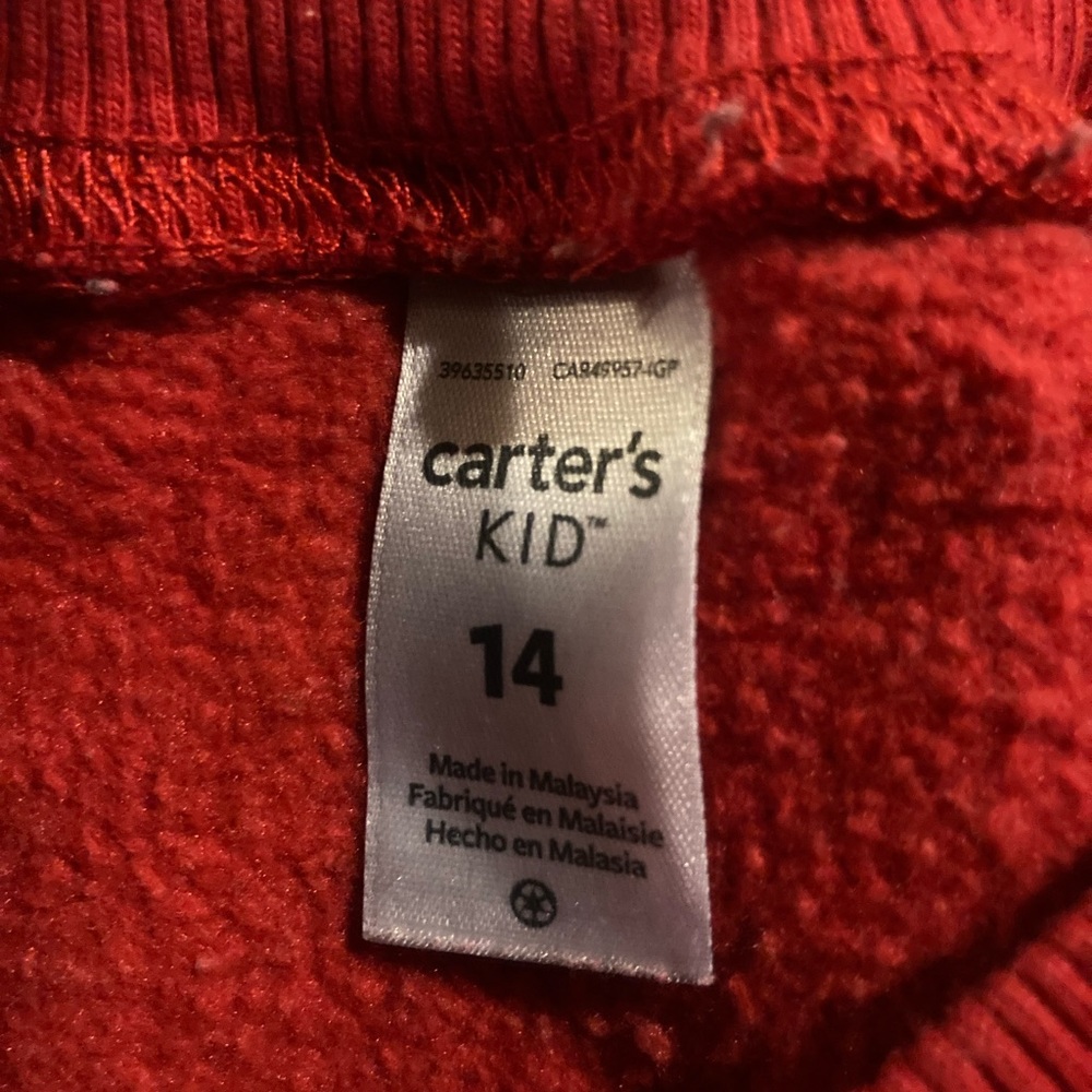 SOLD ELSEWHERE This is My Ugly Sweater Knit Sweater Sweatshirt 14 Carter’s Red - Picture 2 of 3